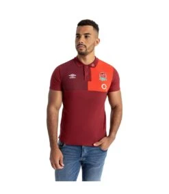 Umbro Mens 23/24 England Rugby CVC Polo Shirt (Tibetan Red/Zinfandel/Flame Scarlet) -Featured Men'S Clothing Stores 374528BEFDCBD734842BA4BB8DF42871761F282C8B22F0C6AAC1ABA20E780E03
