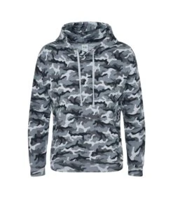 AWDis Mens Camo Hoodie (Grey Camo)