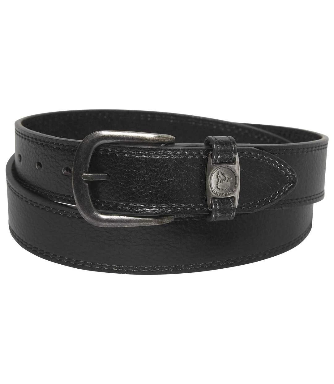 Men's Black Split Leather Belt 3 Men's Black Split Leather Belt