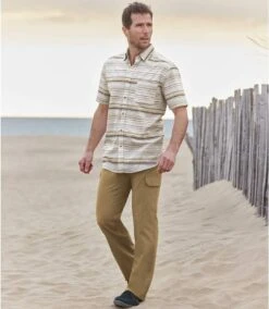 Pack Of 2 Men's Cargo Pants - Khaki Camel -Featured Men'S Clothing Stores 396898c79ebe21e81cd15b053488dfa2