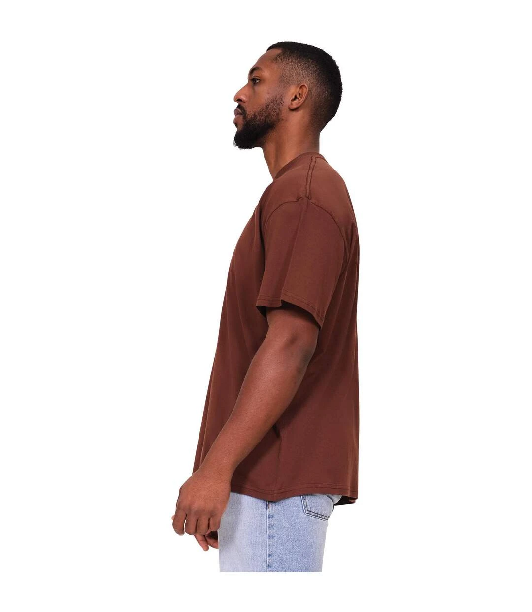 Casual Classics Mens Core Ringspun Cotton Oversized T-Shirt (Chocolate) 5 Casual Classics Mens Core Ringspun Cotton Oversized T-Shirt (Chocolate) - Image 3