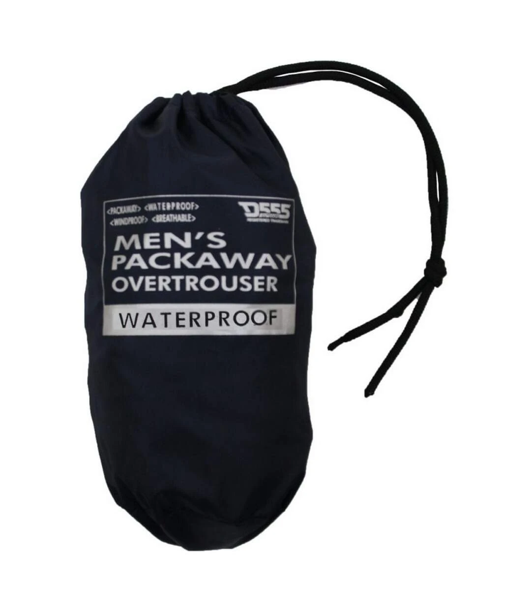 Duke Mens Elba Kingsize D555 Packaway Rain Over Trousers (Navy) 4 Duke Mens Elba Kingsize D555 Packaway Rain Over Trousers (Navy) - Image 2