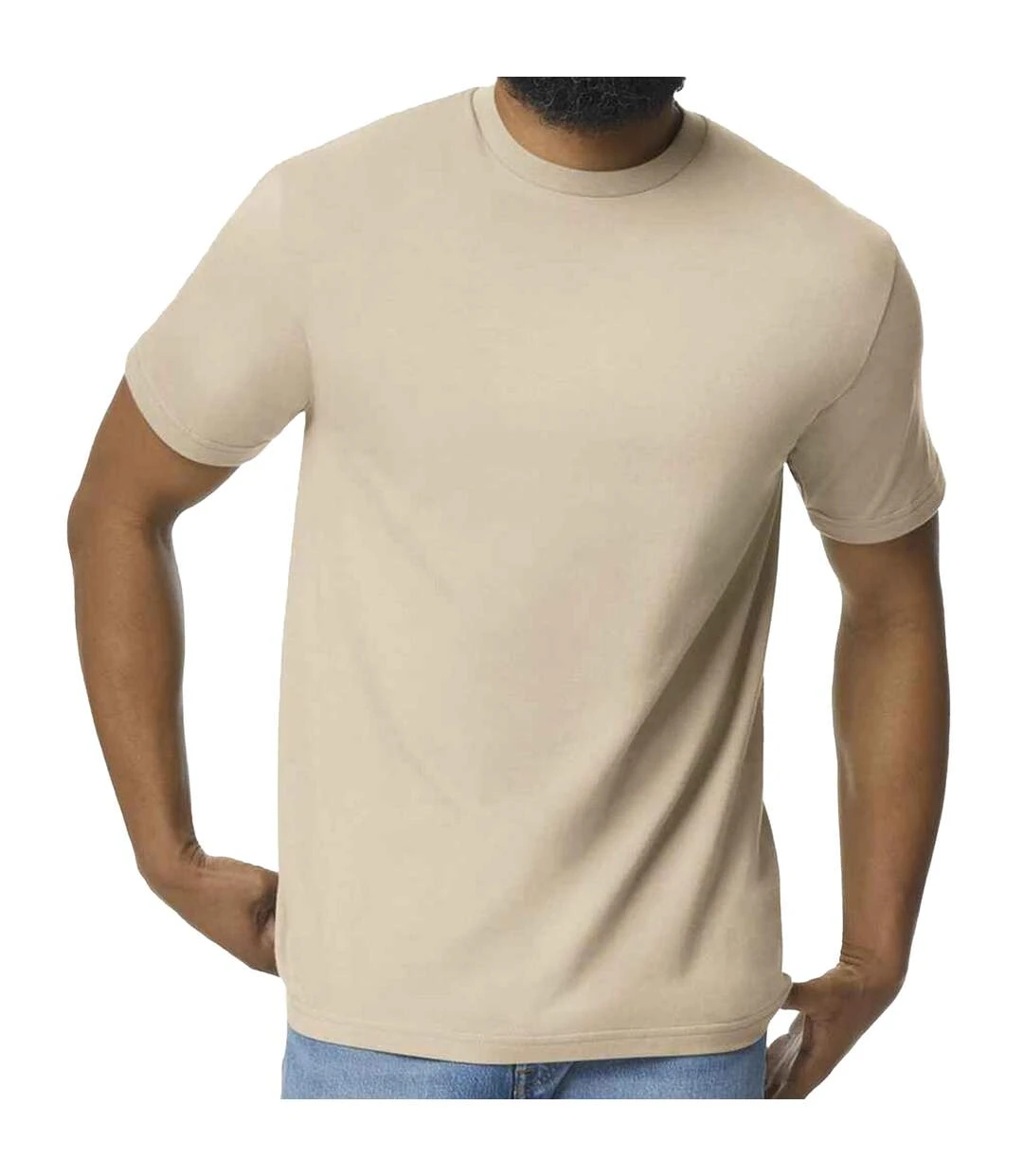 Gildan Mens Midweight Soft Touch T-Shirt (Sand) 5 Gildan Mens Midweight Soft Touch T-Shirt (Sand) - Image 3