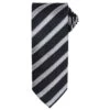 Premier® Premier Mens Stripe Waffle Tie (Black/Dark Grey) (One Size)