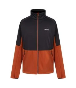 Regatta Mens Highton IV Full Zip Fleece Jacket (Burnt Copper/Black)