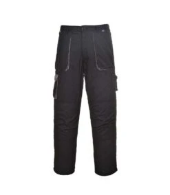 Portwest Mens Texo Contrast Work Trousers (Black)