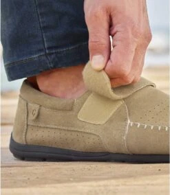Men's Hook-and-Loop Moccasins - Beige 11 Men's Hook-and-Loop Moccasins - Beige -Featured Men'S Clothing Stores 3ee3e2460843a97d1230929458826a25