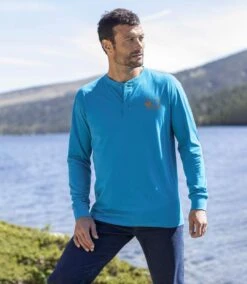 Pack Of 3 Men's Long Sleeve Henley Tops - Ochre Indigo Turquoise 9 Pack Of 3 Men's Long Sleeve Henley Tops - Ochre Indigo Turquoise -Featured Men'S Clothing Stores 3fe505d315d5fd91a6778c8f52b1d301