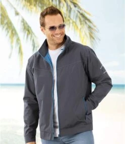 Men's Water-Repellent Windbreaker Jacket - Full-Zip -Featured Men'S Clothing Stores 404d5d972a761f5d3dc0985f5fc54651