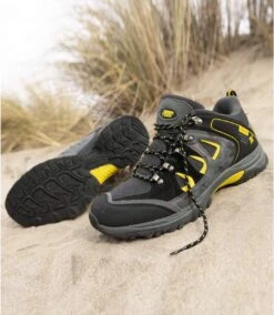 Men's Mid-Rise Camouflage Hiking Shoes - Black Grey Yellow -Featured Men'S Clothing Stores 408e3f10a96f01c0ef383e8ae3623b34