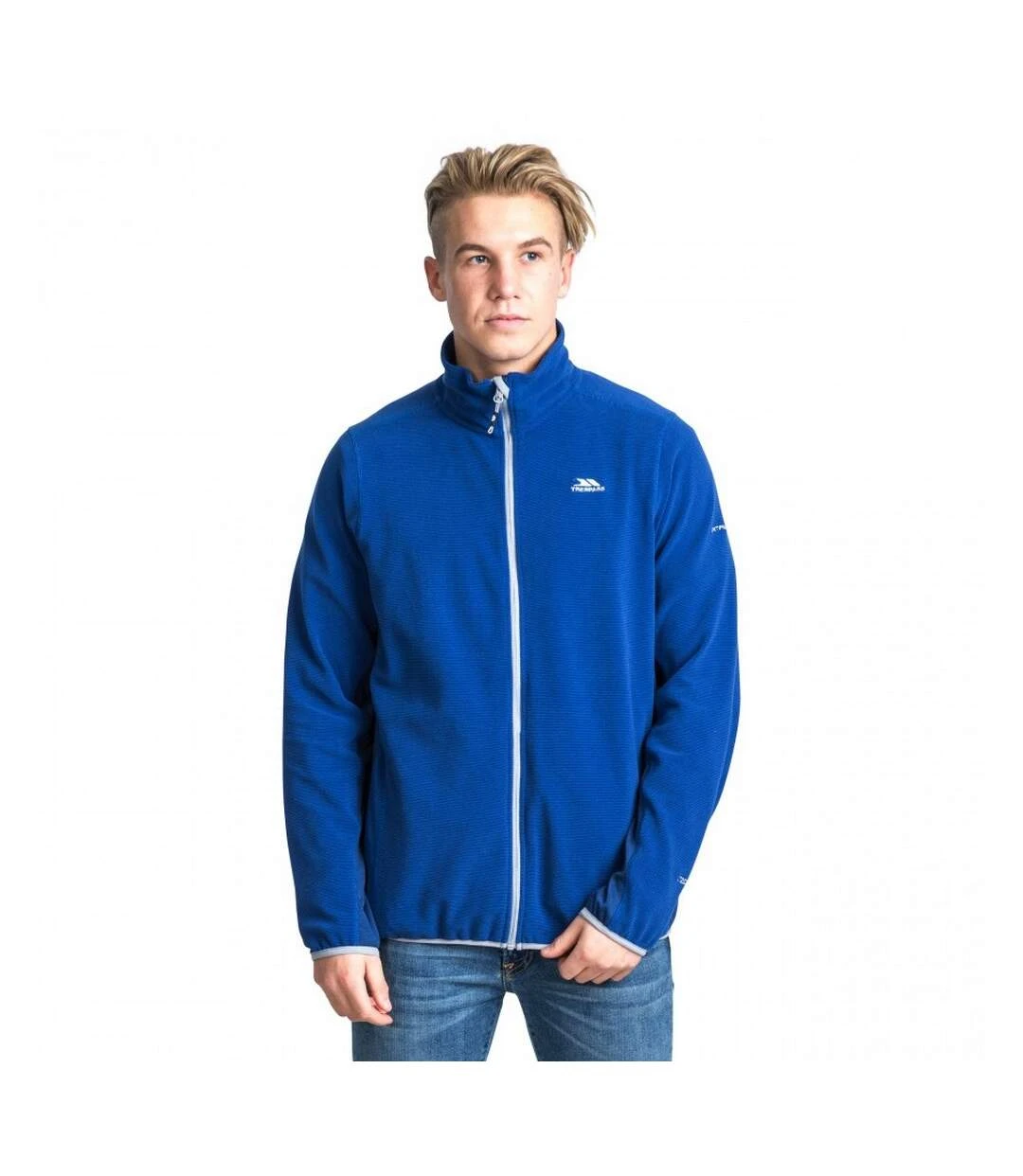 Trespass Mens Mirth Fleece Jacket (Navy Stripe) 4 Trespass Mens Mirth Fleece Jacket (Navy Stripe) - Image 2