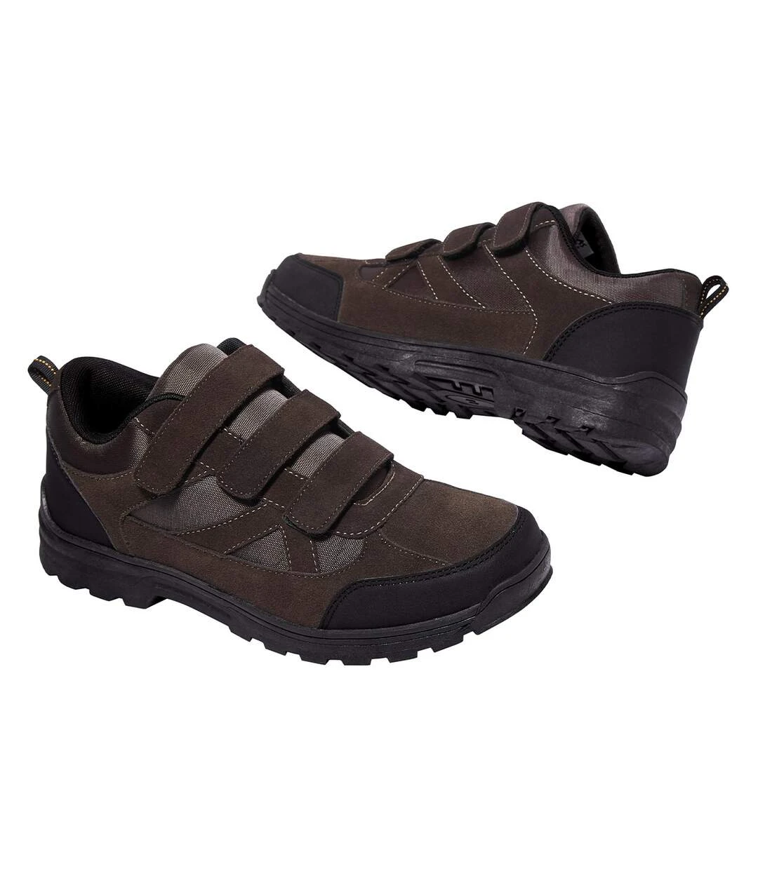 Men's Low-Rise Walking Shoes - Brown 3 Men's Low-Rise Walking Shoes - Brown