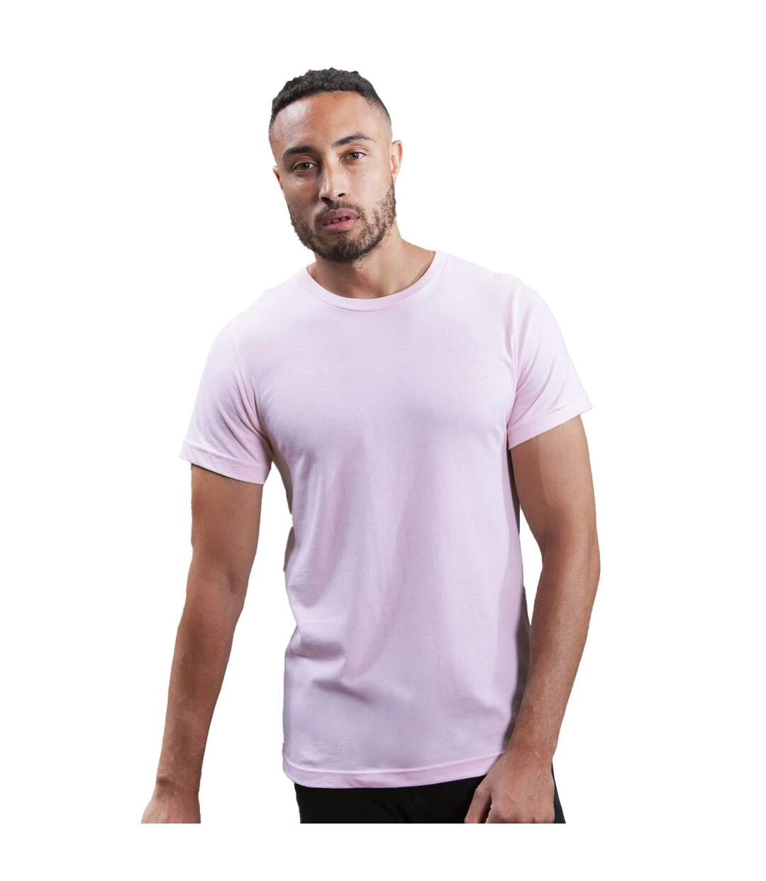 Mantis Mens Short-Sleeved T-Shirt (Pastel Pink) 4 Mantis Mens Short-Sleeved T-Shirt (Pastel Pink) - Image 2