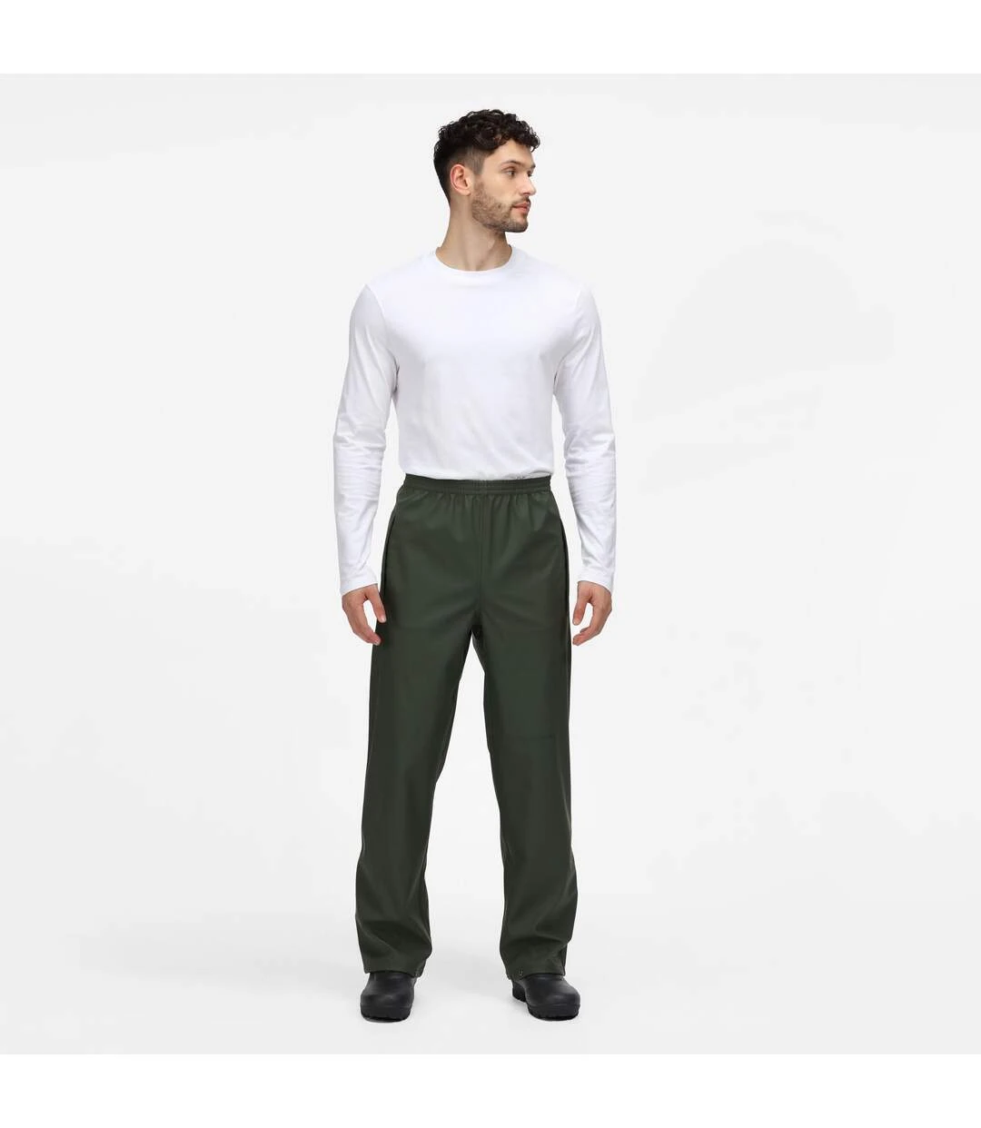 Regatta Mens Stormflex II Waterproof Rain Trousers (Olive) 5 Regatta Mens Stormflex II Waterproof Rain Trousers (Olive) - Image 3