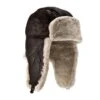 Eastern Counties Leather Mens Heydon Sheepskin Flying Hat (Dark Brown/Willow White)