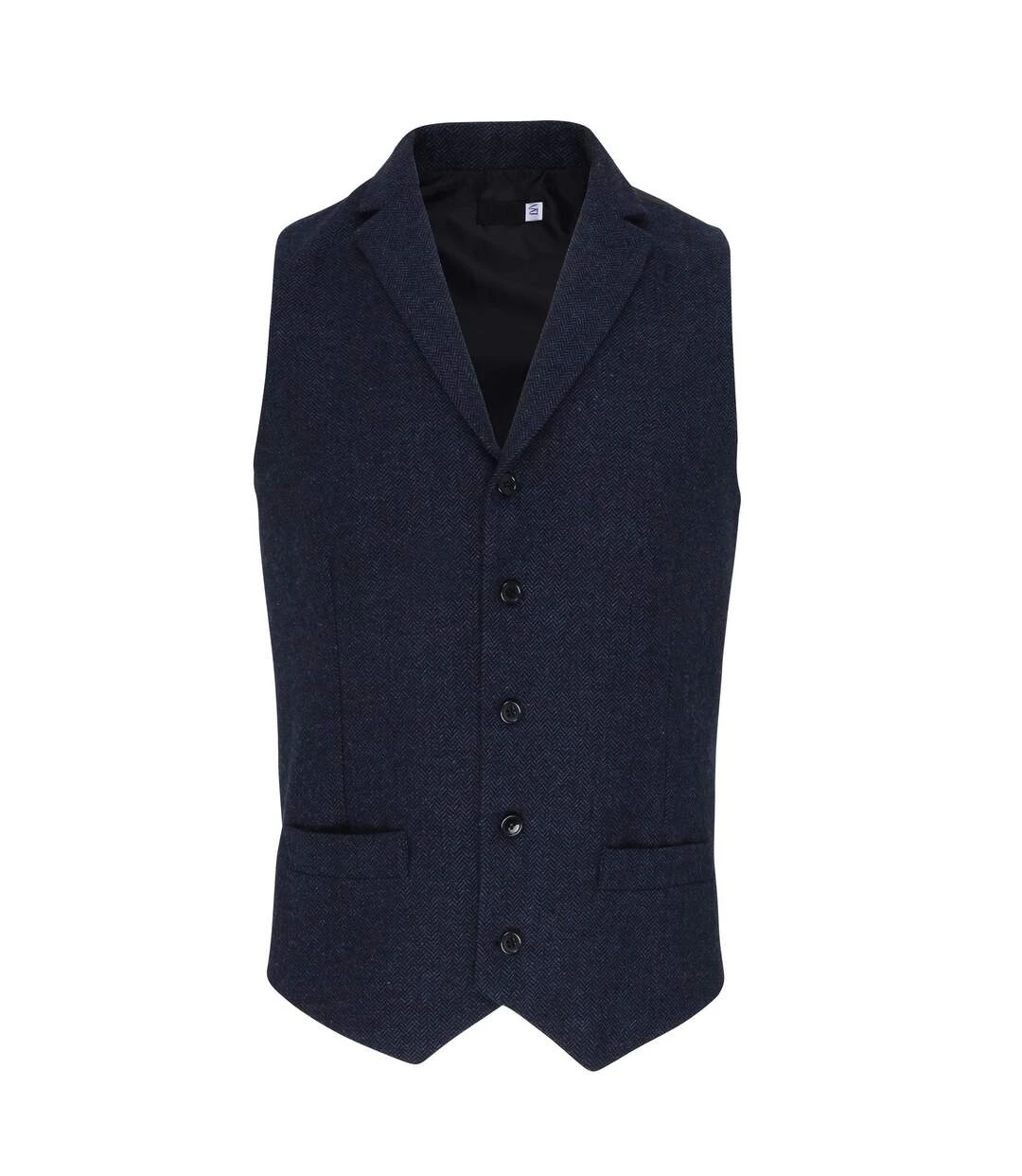 Premier® Premier Mens Herringbone Waistcoat (Navy) 3 Premier® Premier Mens Herringbone Waistcoat (Navy)