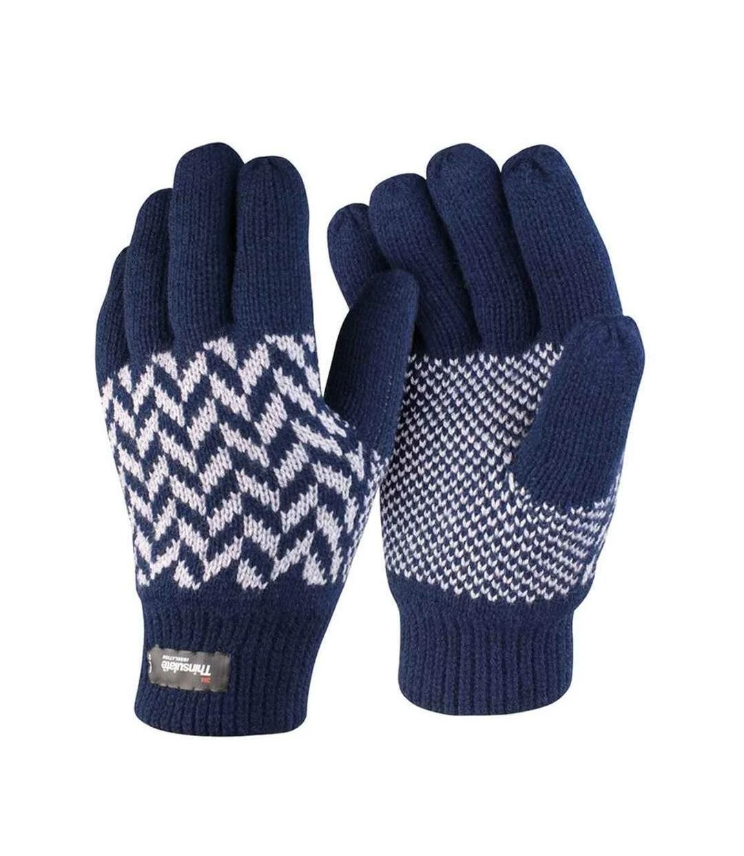 Result Winter Essentials Unisex Adult Thinsulate Patterned Gloves (Navy/Gray) (L, XL) 3 Result Winter Essentials Unisex Adult Thinsulate Patterned Gloves (Navy/Gray) (L, XL)