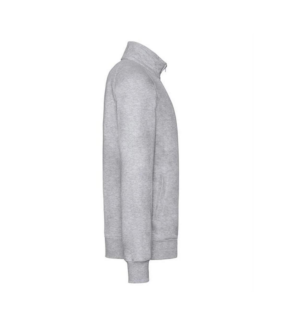 Fruit Of The Loom Mens Lightweight Full Zip Sweatshirt Jacket (Heather Grey) 4 Fruit Of The Loom Mens Lightweight Full Zip Sweatshirt Jacket (Heather Grey) - Image 2