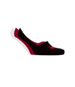 Money Mens Invisape Trainer Socks (Pack Of 3) (White/Red/Black)