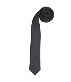 Premier® Premier Tie - Mens Slim Retro Work Tie (Pack Of 2) (Black) (One Size)