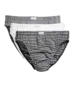 Fruit Of The Loom Mens Classic Slip Briefs (Pack Of 3) (Black Stripe)