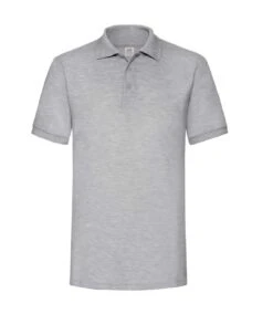 Fruit Of The Loom Mens 65/35 Heavyweight Pique Short Sleeve Polo Shirt (Heather Grey)