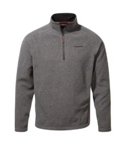 Craghoppers Mens Corey VI Half Zip Fleece Top (Black Pepper Marl)