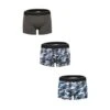 Tom Franks Mens Camo Boxer Shorts (Pack Of 3) (Grey Camo)