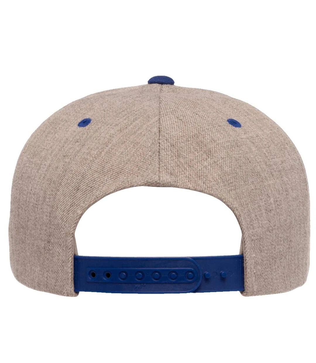 Yupoong Mens The Classic Premium Snapback 2-Tone Cap (Heather/Royal Blue) 4 Yupoong Mens The Classic Premium Snapback 2-Tone Cap (Heather/Royal Blue) - Image 2