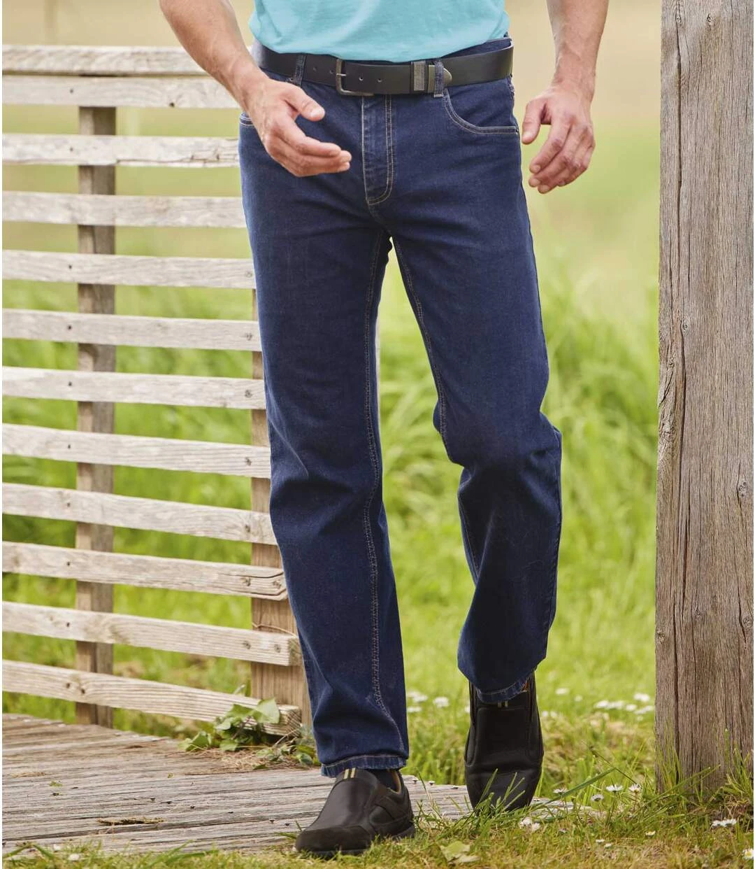 Pack Of 2 Men's Regular Stretch Jeans - Grey Blue 4 Pack Of 2 Men's Regular Stretch Jeans - Grey Blue - Image 2