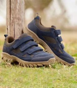 Men's Blue Hook-and-Loop Shoes - Water-Repellent -Featured Men'S Clothing Stores 4be629827e1280304ba94cf7ab04f04e