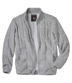 Men's Light Grey Fleece-Lined Knitted Jacket - Full Zip 10 Men's Light Grey Fleece-Lined Knitted Jacket - Full Zip -Featured Men'S Clothing Stores 4d7ca7d22c51bf42fc53e8fbaaf4a635