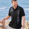 Men's Printed Polo Shirt - Black -Featured Men'S Clothing Stores 4f4db7d54a01e0f87908f5ae23e0359d