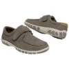Men's Grey Hook-and-Loop Moccasins - Split Leather -Featured Men'S Clothing Stores 4fff8b209cc2465106b2395eec5f74fb