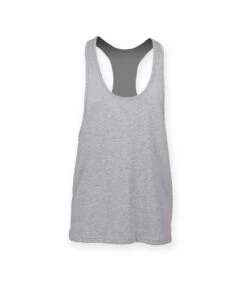 Skinnifit Mens Plain Sleeveless Muscle Vest (Heather Grey)