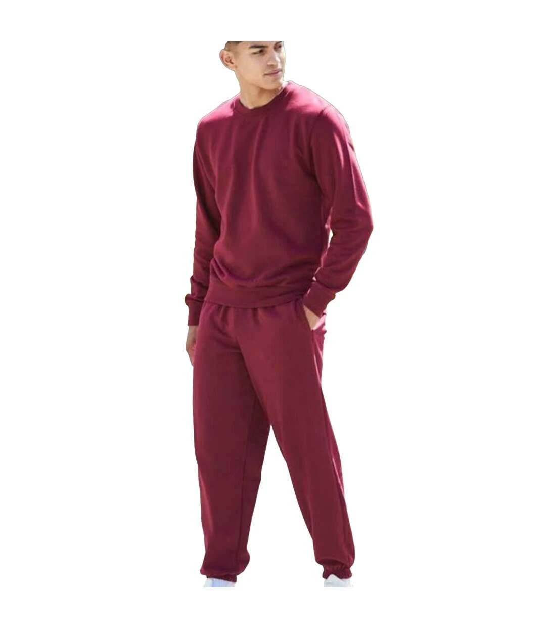 Awdis Mens College Sweatpants (Burgundy) 4 Awdis Mens College Sweatpants (Burgundy) - Image 2