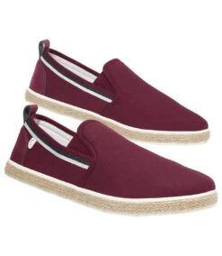 Men's Burgundy Elasticated Canvas Moccasins -Featured Men'S Clothing Stores 5163d8b0bc7dd5da518bbf3f10cf5793