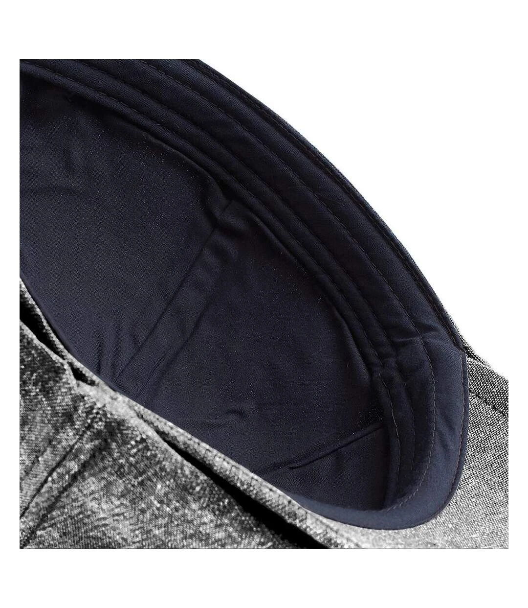 Beechfield Mens Classic Gatsby Summer Flat Cap (Grey Linen) 6 Beechfield Mens Classic Gatsby Summer Flat Cap (Grey Linen) - Image 4
