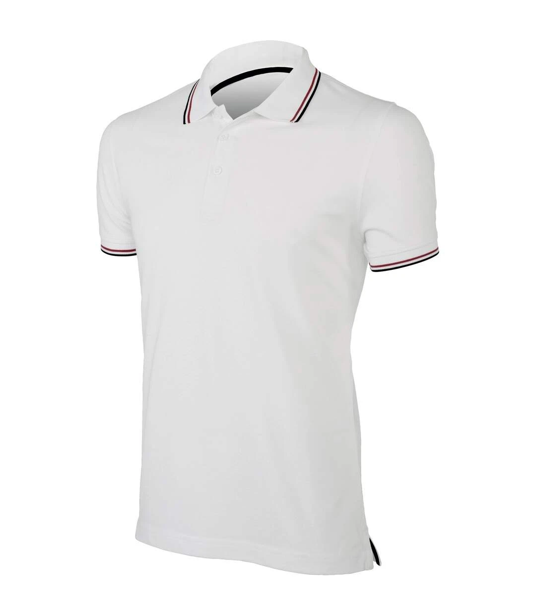 Kariban Mens Contrast Short Sleeve Polo Shirt (White) 3 Kariban Mens Contrast Short Sleeve Polo Shirt (White)