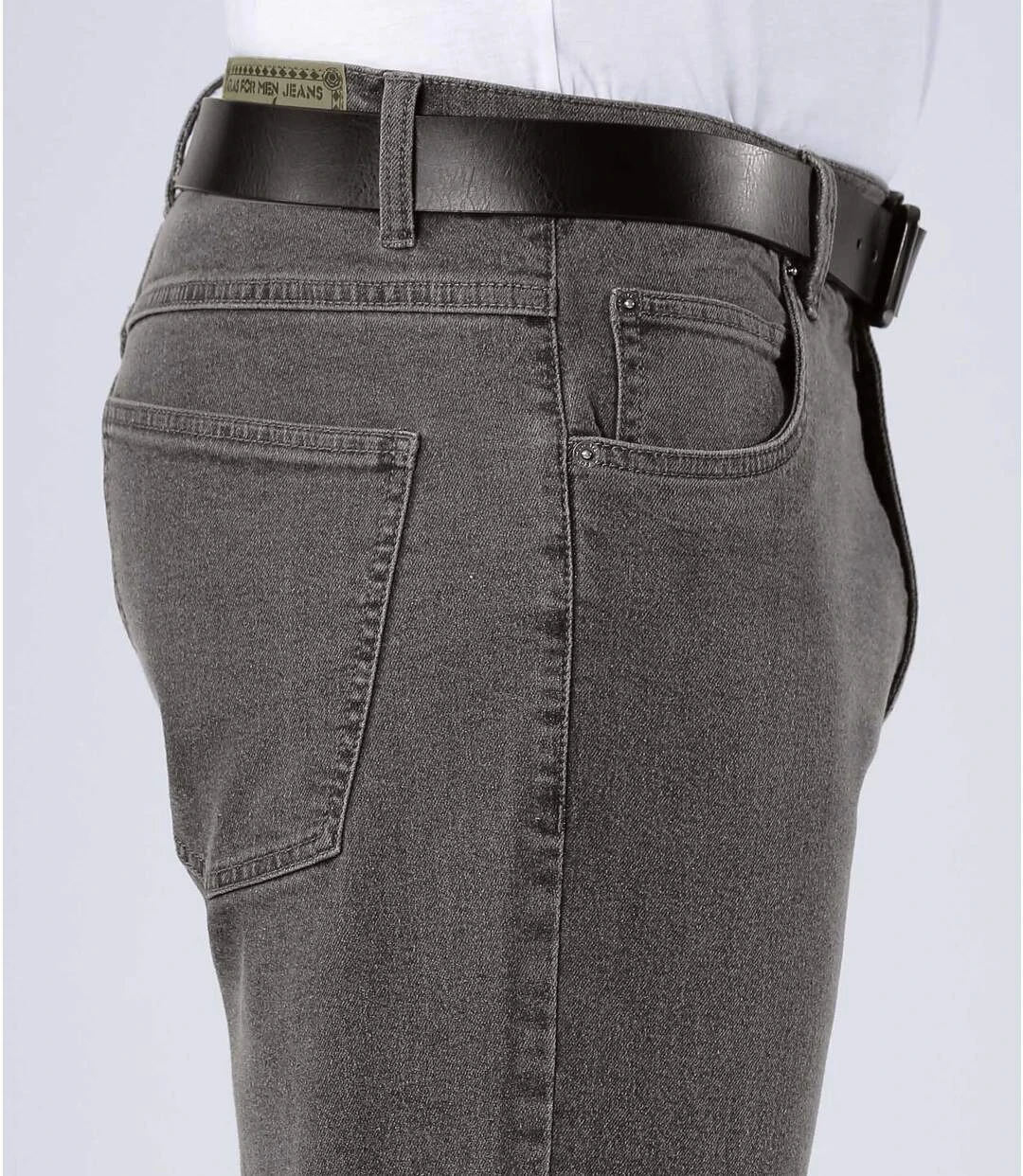 Men's Grey Stretch Denim Jeans 6 Men's Grey Stretch Denim Jeans - Image 4