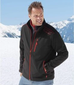 Men's Microfleece-Lined Softshell Jacket - Black 10 Men's Microfleece-Lined Softshell Jacket - Black -Featured Men'S Clothing Stores 551b2d26f4c071e5f183c20e39acee43