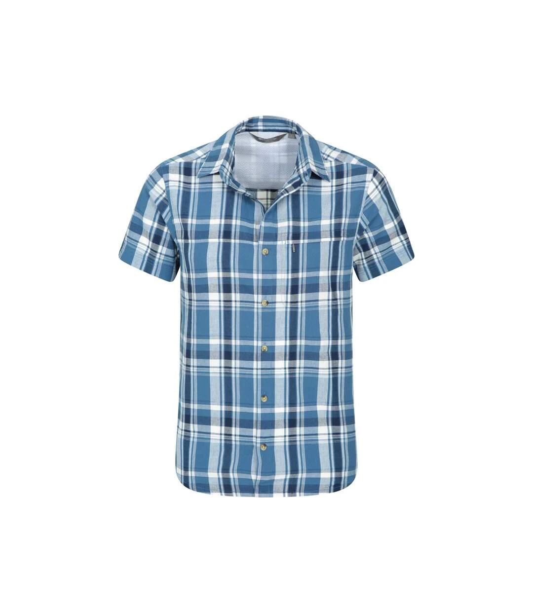 Mountain Warehouse Mens Holiday Cotton Shirt (Blue) 6 Mountain Warehouse Mens Holiday Cotton Shirt (Blue) - Image 4