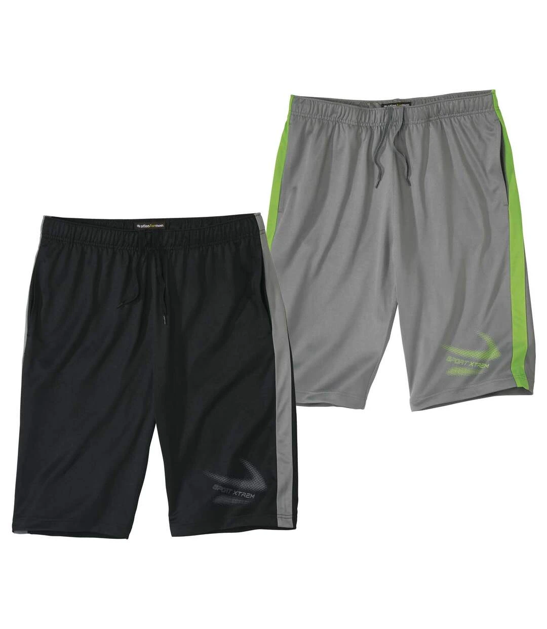 Pack Of 2 Men's Black & Grey Shorts 3 Pack Of 2 Men's Black & Grey Shorts