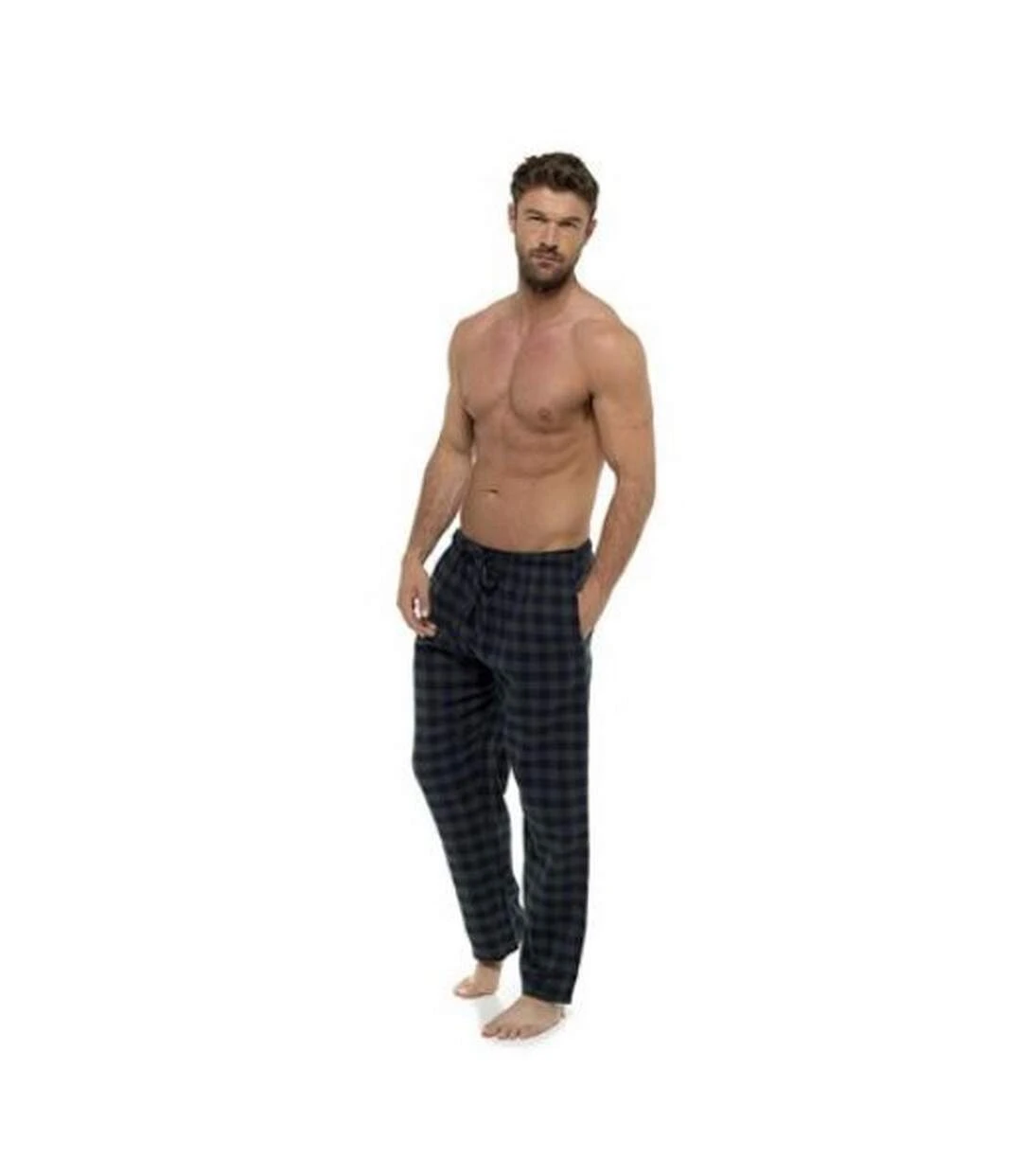 GENERIC Mens Check Pjyama Bottoms (Navy/Green) 3 GENERIC Mens Check Pjyama Bottoms (Navy/Green)