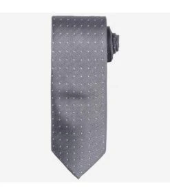 Premier® Premier Unisex Adult Micro-Dot Tie (Silver/White) (One Size)