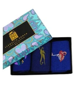 Laurence Llewelyn-Bowen Mens Animals Socks (Pack Of 3) (Blue)