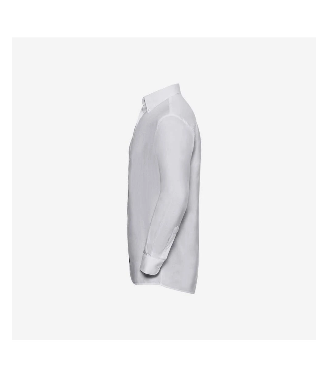 Russell Collection Mens Oxford Long-Sleeved Shirt (White) 6 Russell Collection Mens Oxford Long-Sleeved Shirt (White) - Image 4