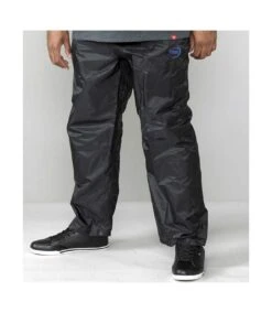 Duke Mens Elba Kingsize D555 Packaway Rain Over Trousers (Black)