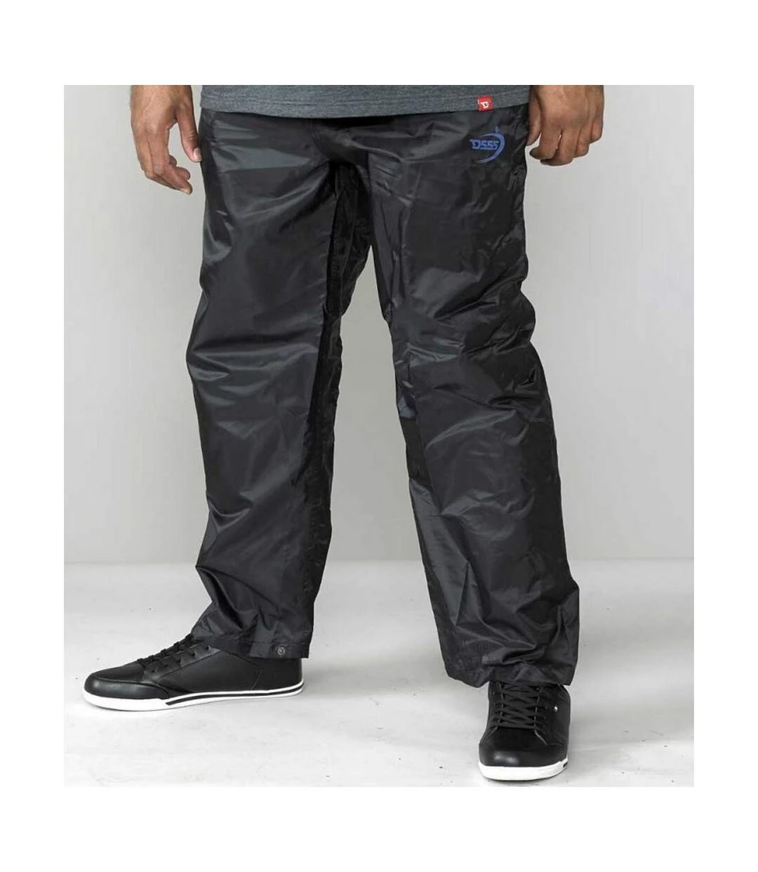 Duke Mens Elba Kingsize D555 Packaway Rain Over Trousers (Black) 3 Duke Mens Elba Kingsize D555 Packaway Rain Over Trousers (Black)