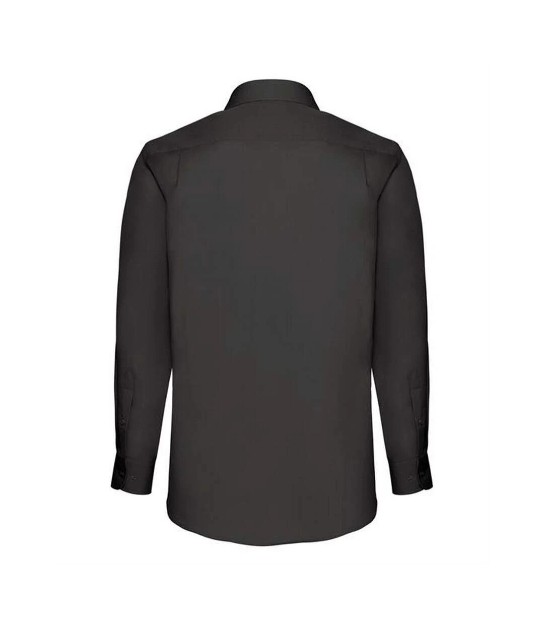 Fruit Of The Loom Mens Long Sleeve Poplin Shirt (Black) 3 Fruit Of The Loom Mens Long Sleeve Poplin Shirt (Black)